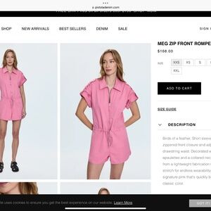 Pistola Meg Zip Front Romper in Flamingo Women's Small